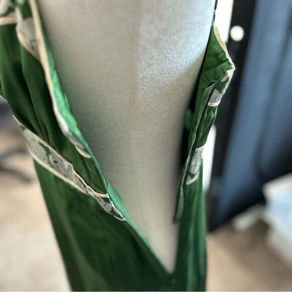 Ted Baker London Green White Floral Babydoll Libbie Silk Slip Dress Size 2 - Picture 4 of 11